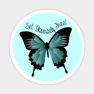 Ulysses Butterfly - Set Yourself Free! Magnet